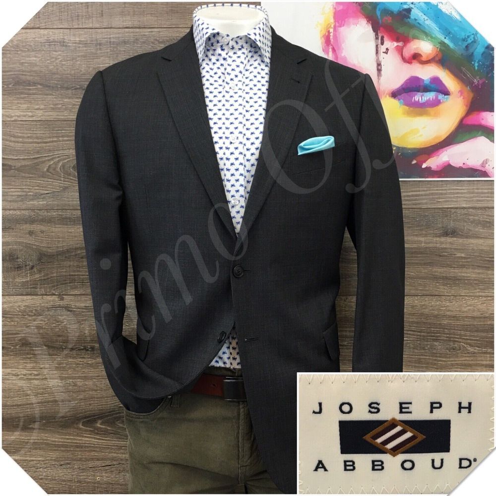 JOSEPH ABBOUD Mens Blazer Sport Coat Casual Jacket Size 44R Wool Suit Tailored